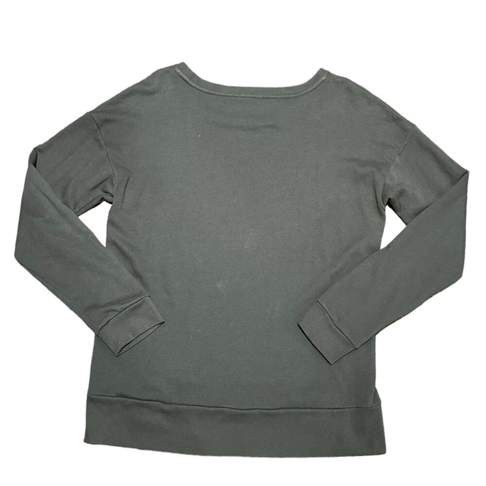 Juicy Couture Women's Size Large Charcoal Gray Sweatshirt with Gold Jeweled Logo - Picture 2 of 9
